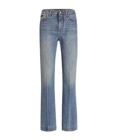 DOLCE & GABBANA LOGO-PLAQUE JEANS