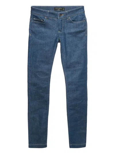 Pre-owned Dolce & Gabbana Logo-plaque Jeans In Blue