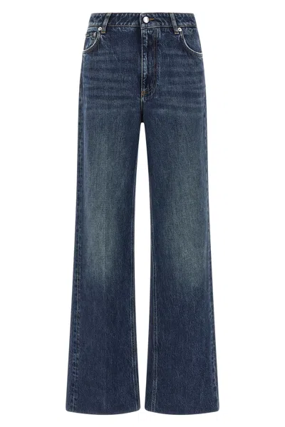 Dolce & Gabbana Logo Plaque Jeans In Blue