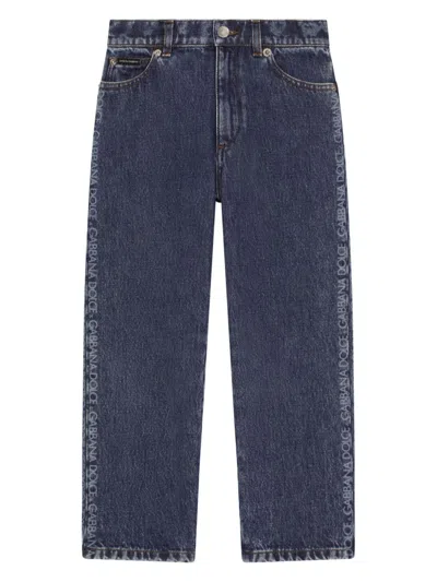 DOLCE & GABBANA LOGO-PLAQUE JEANS