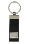 Dolce & Gabbana Logo Plaque Keyring In Black