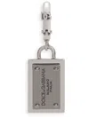 Dolce & Gabbana Logo-plaque Keyring In Silver
