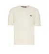 Dolce & Gabbana Knitted Crew Neck T-shirt With Ribbed Cuffs In White