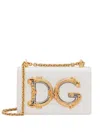Dolce & Gabbana Logo-plaque Lambskin Crossbody Bag In Neutrals