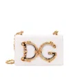 Dolce & Gabbana Logo-plaque Lambskin Crossbody Bag In White
