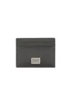 Dolce & Gabbana Black Textured Calf Leather Bi-fold Wallet In Black