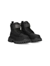 Dolce & Gabbana Logo-plaque Leather Combat Boots In Black