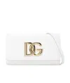 Dolce & Gabbana Logo-plaque Leather Crossbody Bag In White