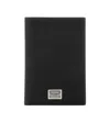 Dolce & Gabbana Logo Plaque Leather Passport Holder In Black