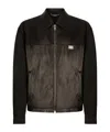 Dolce & Gabbana Logo-plaque Leather Jacket In Black