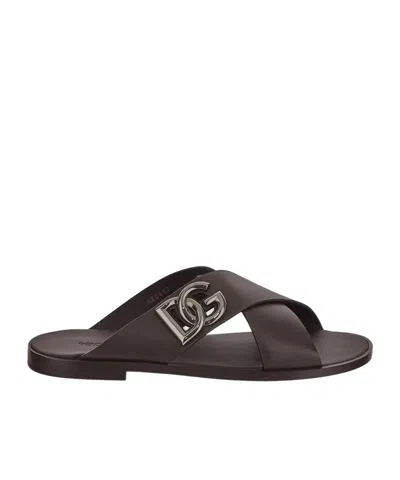 DOLCE & GABBANA DOLCE  GABBANA DG LOGO PLAQUE SLIDES