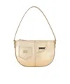 Dolce & Gabbana Logo-plaque Leather Shoulder Bag In Nude