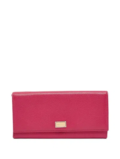 Pre-owned Dolce & Gabbana Logo-plaque Leather Wallet