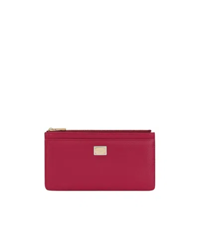 DOLCE & GABBANA DOLCE  GABBANA LOGO PLAQUE ZIPPED WALLET