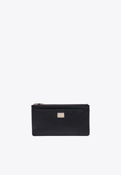 Dolce & Gabbana Card Holder With Logo Plaque Dolce E Gabbana In Black