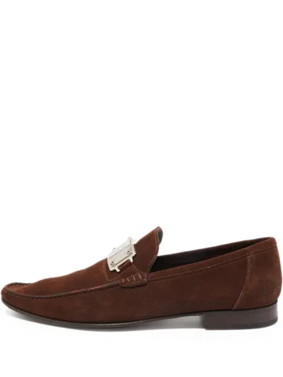 Pre-owned Dolce & Gabbana Logo-plaque Loafers