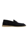 Dolce & Gabbana Logo-lettering Loafers In Black