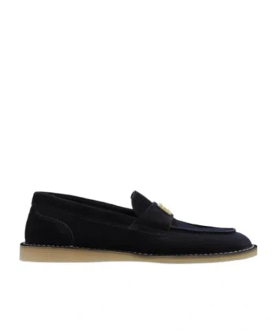 Dolce & Gabbana Logo-plaque Loafers In Black