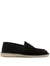 Dolce & Gabbana Dolce  Gabbana Logo Plaque Mocassins In Black