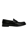 Dolce & Gabbana Dg Medallion Leather Classic Loafers In Black