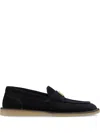 Dolce & Gabbana Logo-lettering Loafers In Blue
