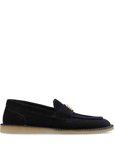 DOLCE & GABBANA LOGO-PLAQUE LOAFERS