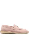 Dolce & Gabbana Suede Leather Moccas In Pink