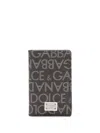 Dolce & Gabbana Coated Jacquard Bifold Card Holder In Black