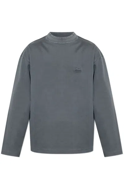Dolce & Gabbana Sweatshirt With Logo Appliqué In Grey