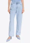 Dolce & Gabbana Logo Plaque Low-rise Boyfriend Jeans In Blue