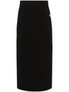 Dolce & Gabbana Logo-plaque Midi Skirt In Schwarz