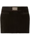 Dolce & Gabbana Ribbed Velvet Mini Skirt In Black