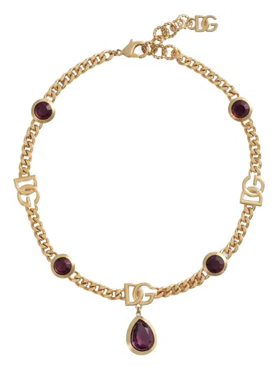 Dolce & Gabbana Halskette Mit Logo-schild In Gold