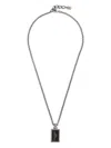 Dolce & Gabbana Logo-plaque Necklace In Silver