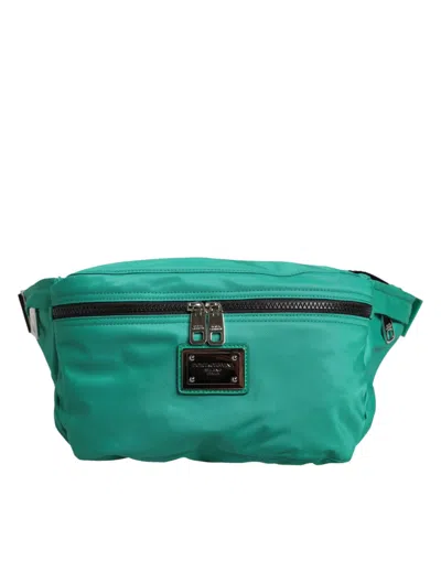 Dolce & Gabbana Logo Plaque Nylon Belt Bag In Green