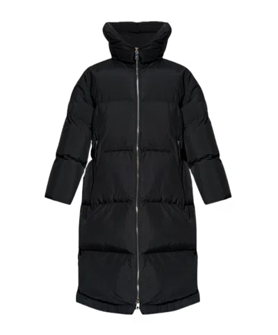 Dolce & Gabbana Logo-plaque Padded Coat In Black