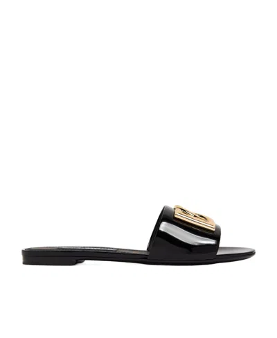 DOLCE & GABBANA DOLCE  GABBANA DG LOGO PLAQUE FLAT SLIDES