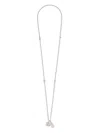 Dolce & Gabbana Dg Logo Teardrop Pendant Necklace In Silver