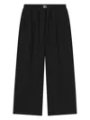 Dolce & Gabbana Logo-plaque Pleated Trousers In Black