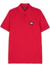 Dolce & Gabbana Logo-plaque Polo Shirt In Red