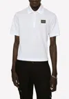 DOLCE & GABBANA LOGO-PLAQUE POLO T-SHIRT,G8PL4T G7F2H W0800