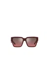 Dolce & Gabbana Logo-plaque Rectangle-frame Sunglasses In Brown