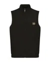 Dolce & Gabbana Logo-plaque Reversible Gilet In Black