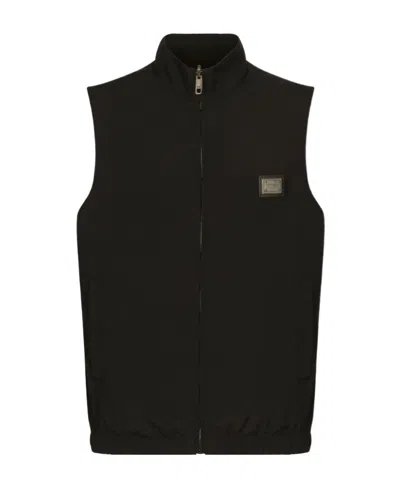 DOLCE & GABBANA DOLCE  GABBANA LOGO PLAQUE REVERSIBLE VEST