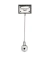 Dolce & Gabbana Logo-plaque Rhinestone-embellished Brooch In Silver