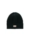 Dolce & Gabbana Logo Knitted Beanie In Black