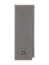 Dolce & Gabbana Ribbed Knit Scarf In Gray