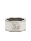 Dolce & Gabbana Logo-plaque Ring In Silver