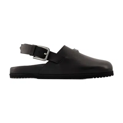 Dolce & Gabbana Logo-plaque Sandals In Black