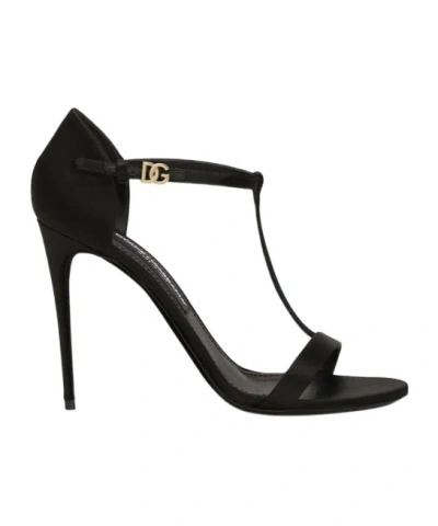 DOLCE & GABBANA DOLCE  GABBANA LOGO PLAQUE SANDALS